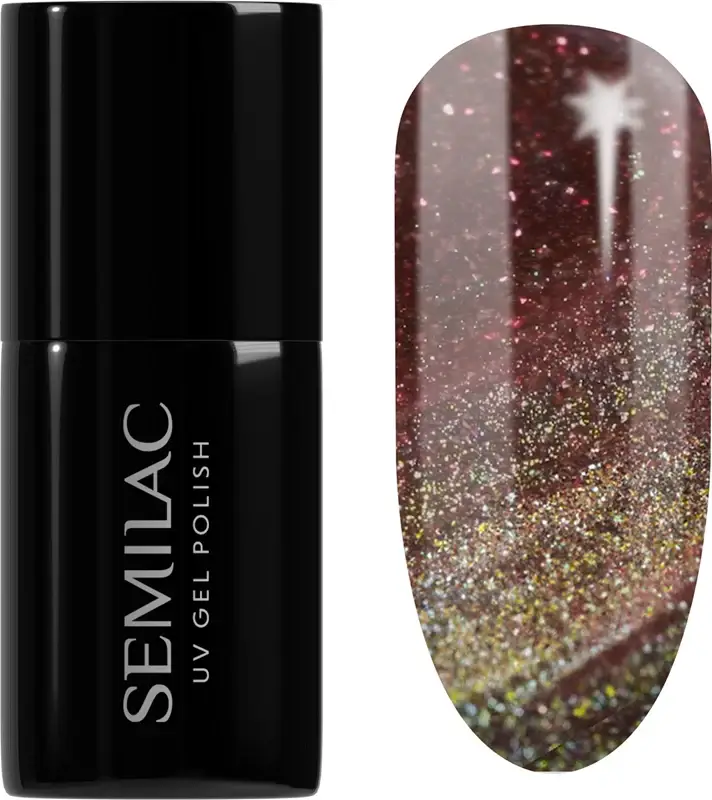 UV Hybrid Galaxy Flash smalto gel per unghie con lampada UV/LED colore 824 Digital Red 7 ml
