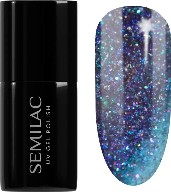 UV Hybrid Galaxy Flash smalto gel per unghie con lampada UV/LED colore 826 Virtual Blue 7 ml