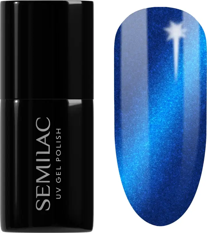 UV Hybrid Silk Effect smalto gel per unghie con lampada UV/LED colore 466 Blue Silk Pyjamas 7 ml