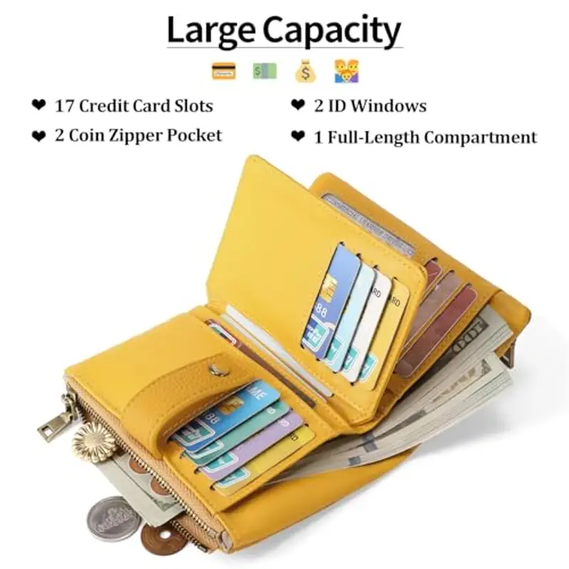 SENDEFN Portamonete Donna Giallo 1546271 miniatura 2