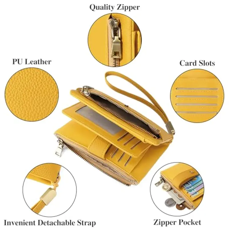 SENDEFN Portamonete Donna Giallo 1546271 miniatura 3