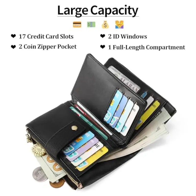 SENDEFN Portamonete Donna Nero 1603850 miniatura 2