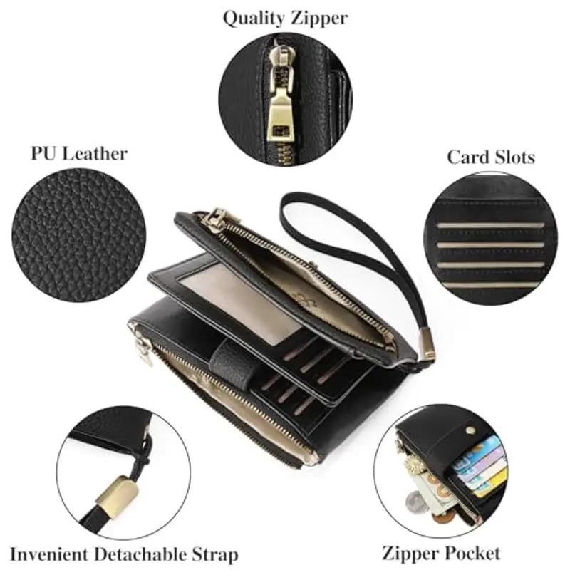 SENDEFN Portamonete Donna Nero 1603850 miniatura 3