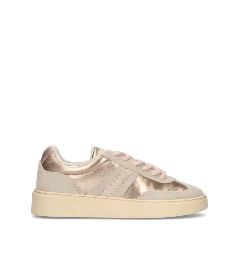 Sneaker donna bronzo/beige in pelle Vario