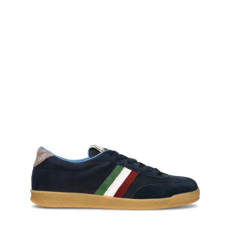 Sneaker uomo blu in suede Vario