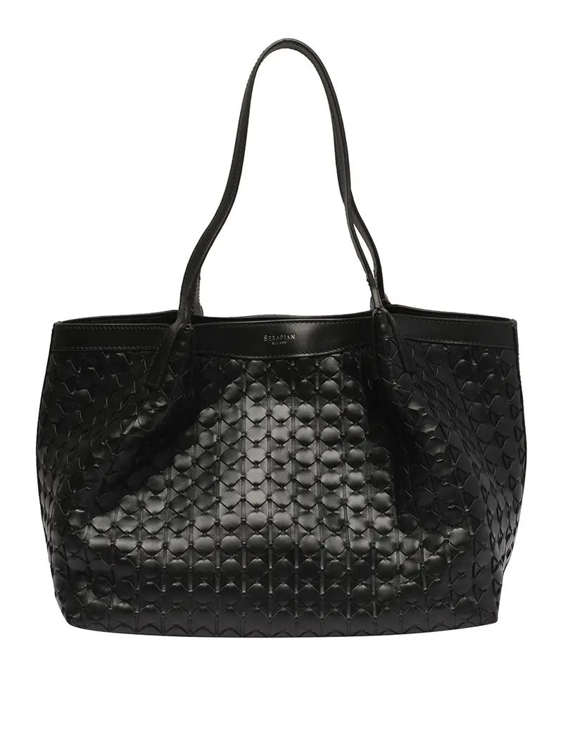Piccola tote bag secret mosaico Nero
