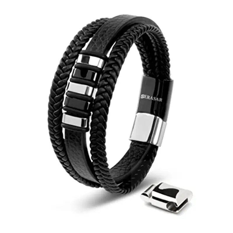 SERASAR Bracciali Uomo Nero 1984215
