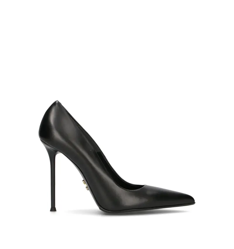 Décolleté donna nero in pelle Vario