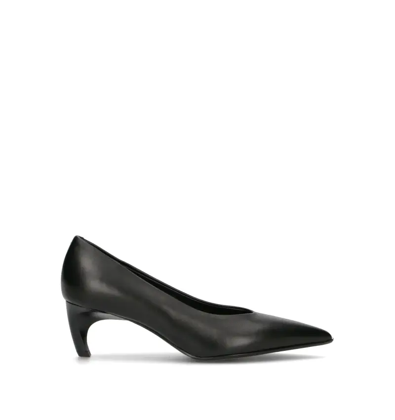 Décolleté donna nero in pelle Vario