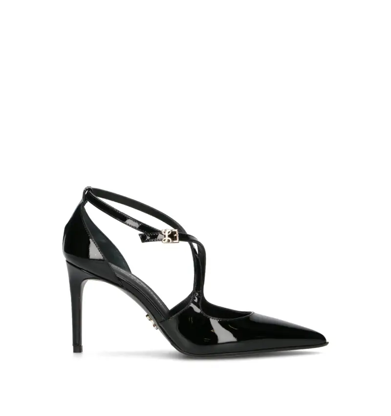 Décolleté donna nero in pelle Vario