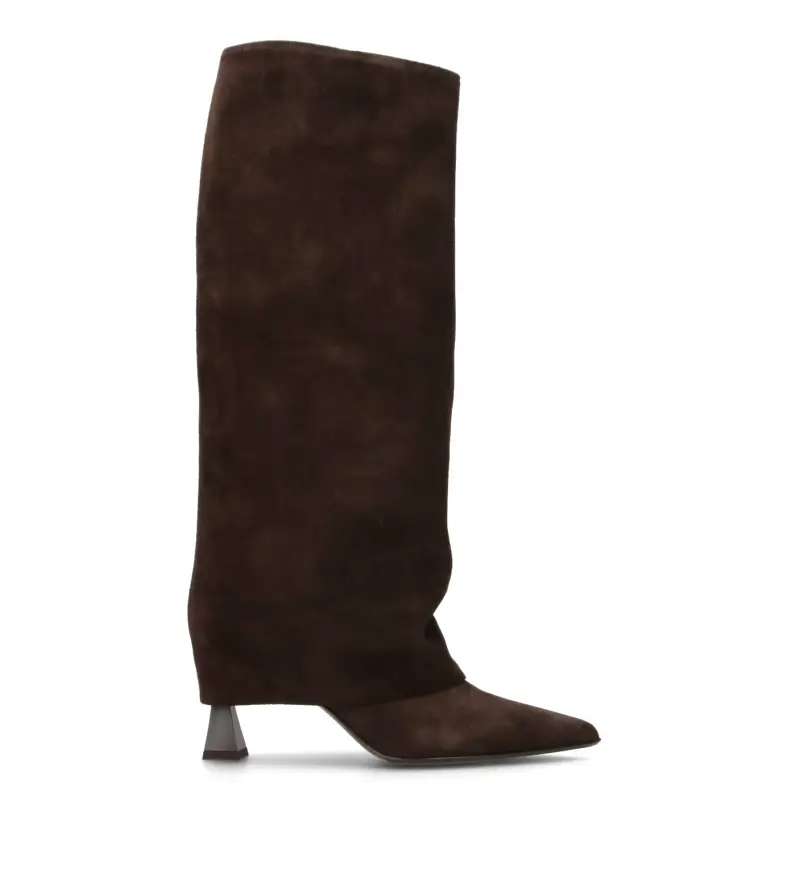 Stivale donna ebano in suede Vario