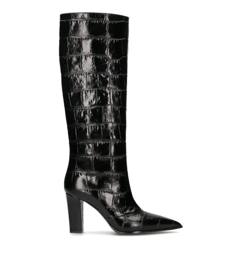 Stivale donna nero in pelle Vario