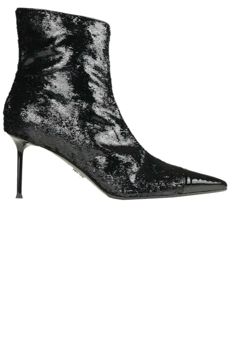 Stivaletti Giada in cavallino Nero