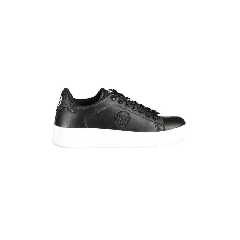 Scarpe Sneakers Donna Nere con Ricamo e Glitter Nero