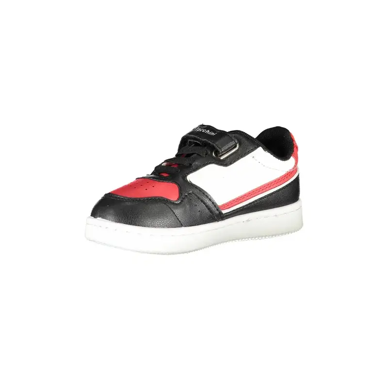 Sneakers Bambino Nere con Lacci Elastici e Strap Nero miniatura 2