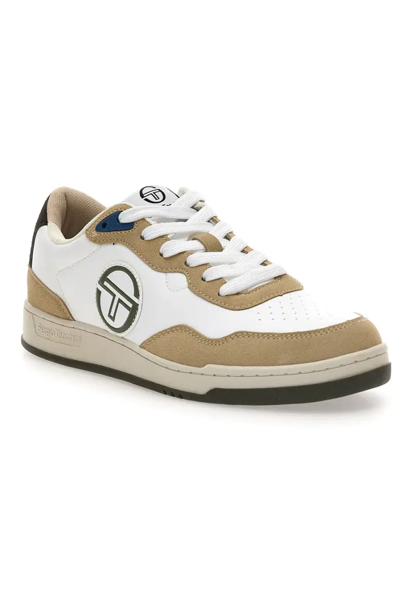 Sneakers bianco e beige con logo laterale Sergio tacchini STM614205 [BIANCO miniatura 2