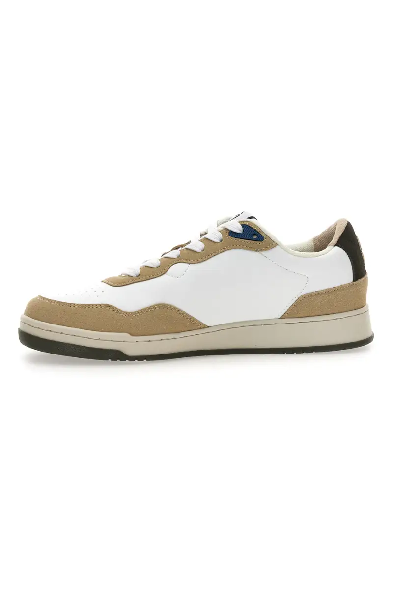 Sneakers bianco e beige con logo laterale Sergio tacchini STM614205 [BIANCO miniatura 4