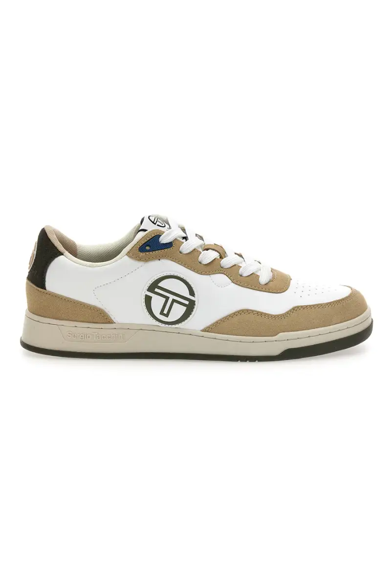 Sneakers bianco e beige con logo laterale Sergio tacchini STM614205 [BIANCO