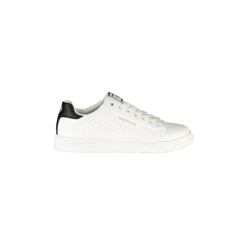 Sneakers Uomo Bianche Stampa Logo Bianco
