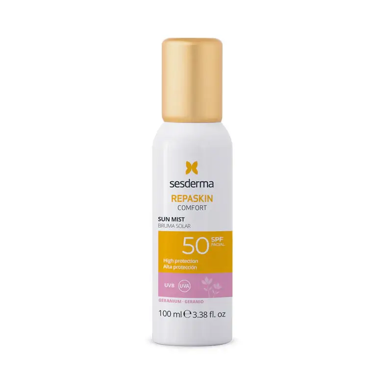 Repaskin Confort Solar nebbia Spf50 Geranio 100ml