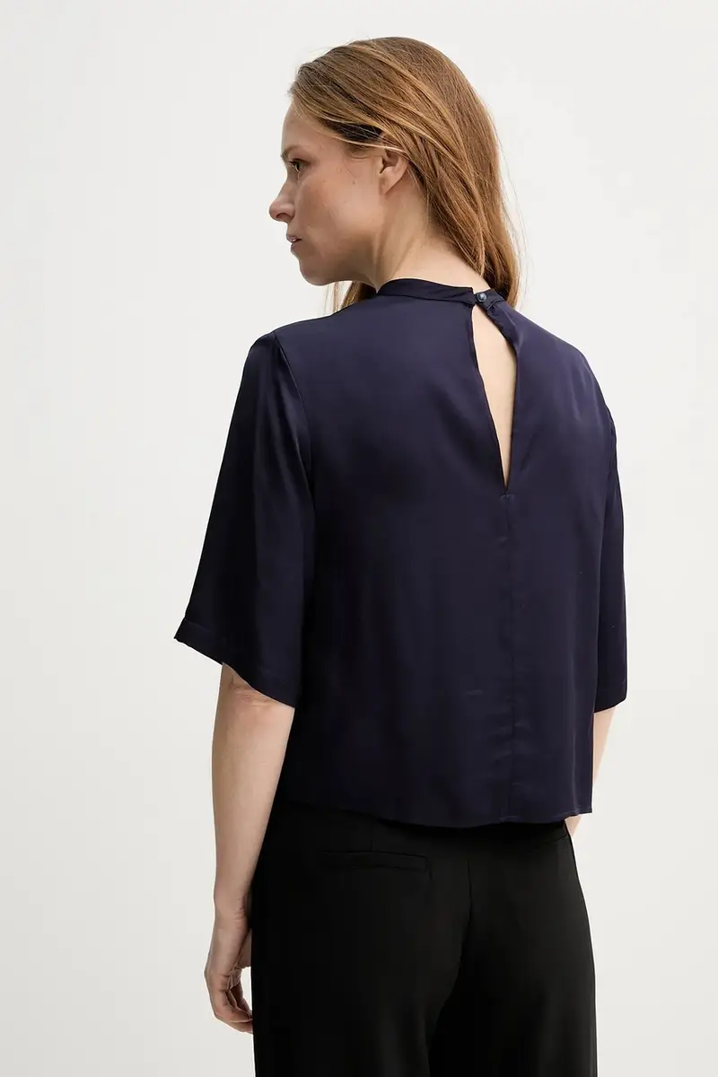 camicetta donna colore blu navy 25210039 miniatura 3