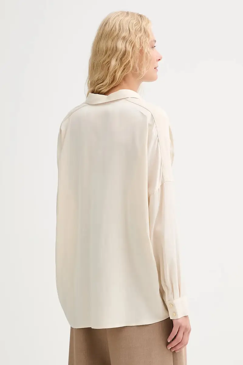 camicia donna colore beige 23110031 miniatura 3