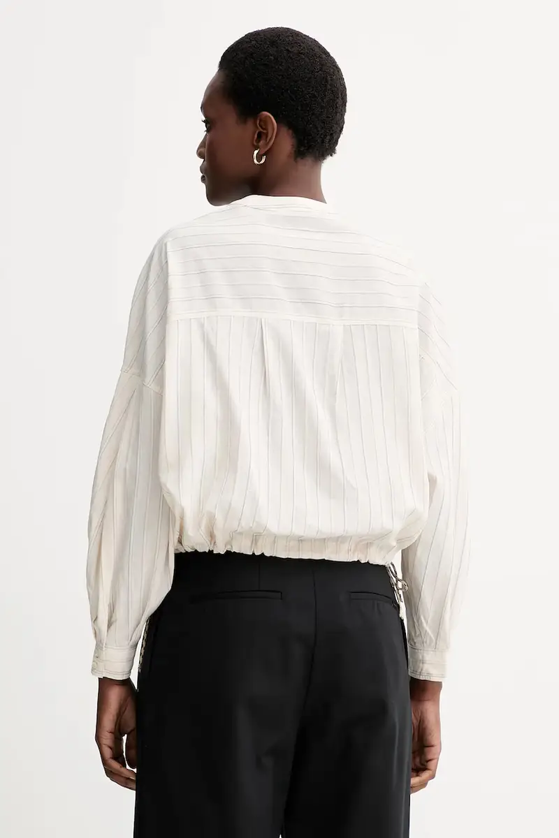 camicia donna colore beige 25110007 miniatura 3