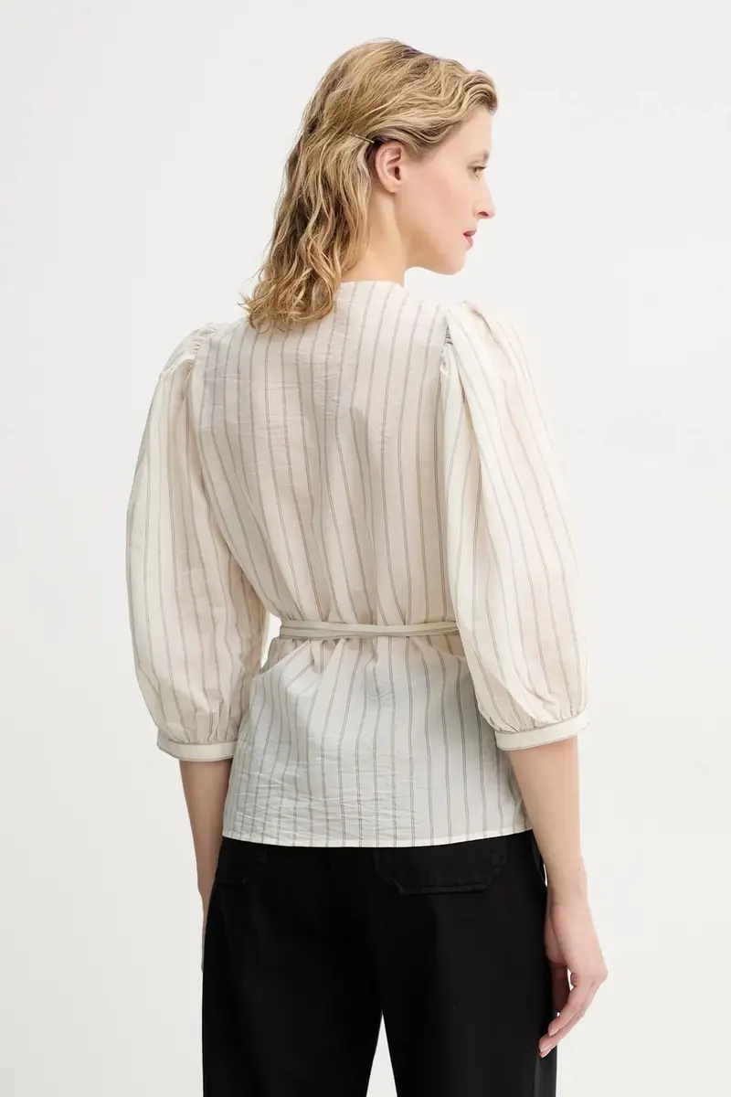 camicia donna colore beige 25210033 miniatura 3