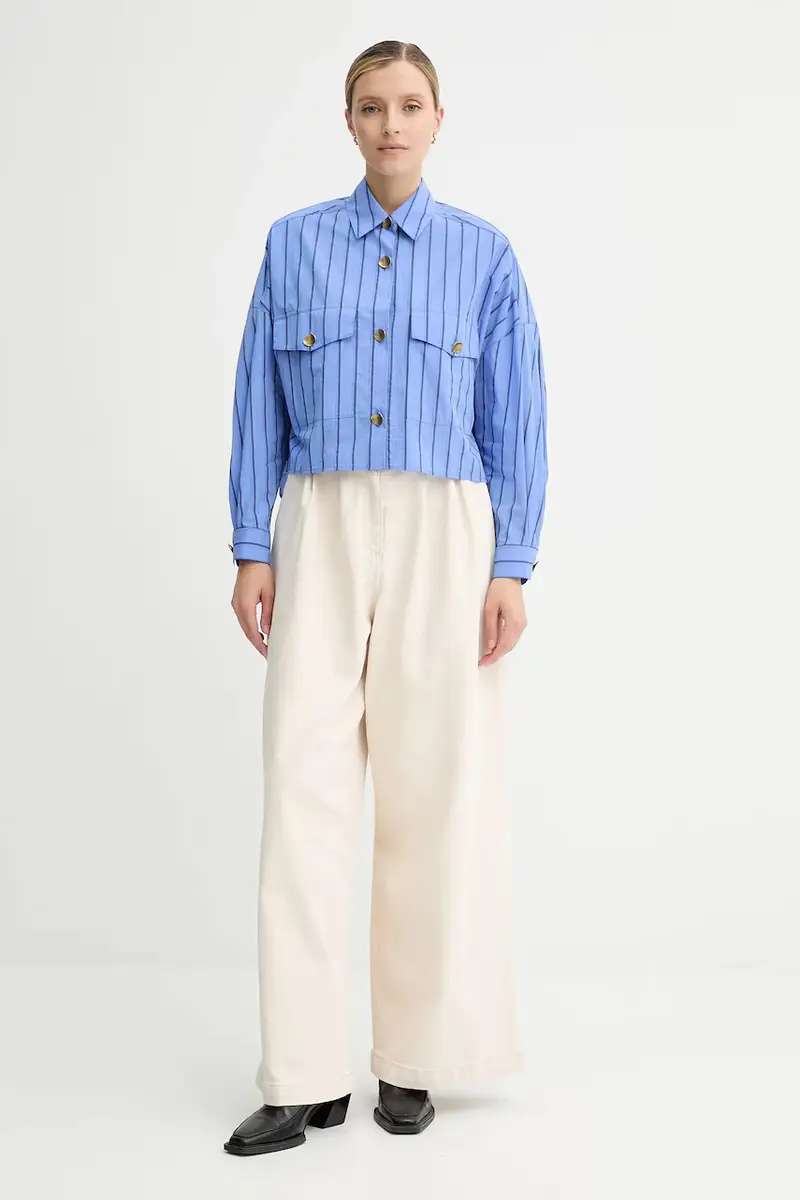 camicia donna colore blu 25110003 miniatura 2