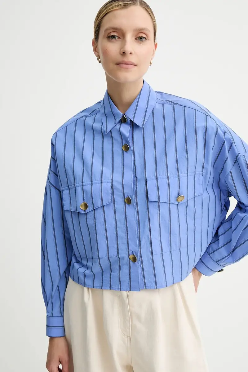 camicia donna colore blu 25110003 miniatura 4