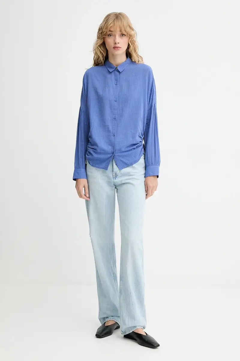 camicia donna colore blu 25110036 miniatura 2