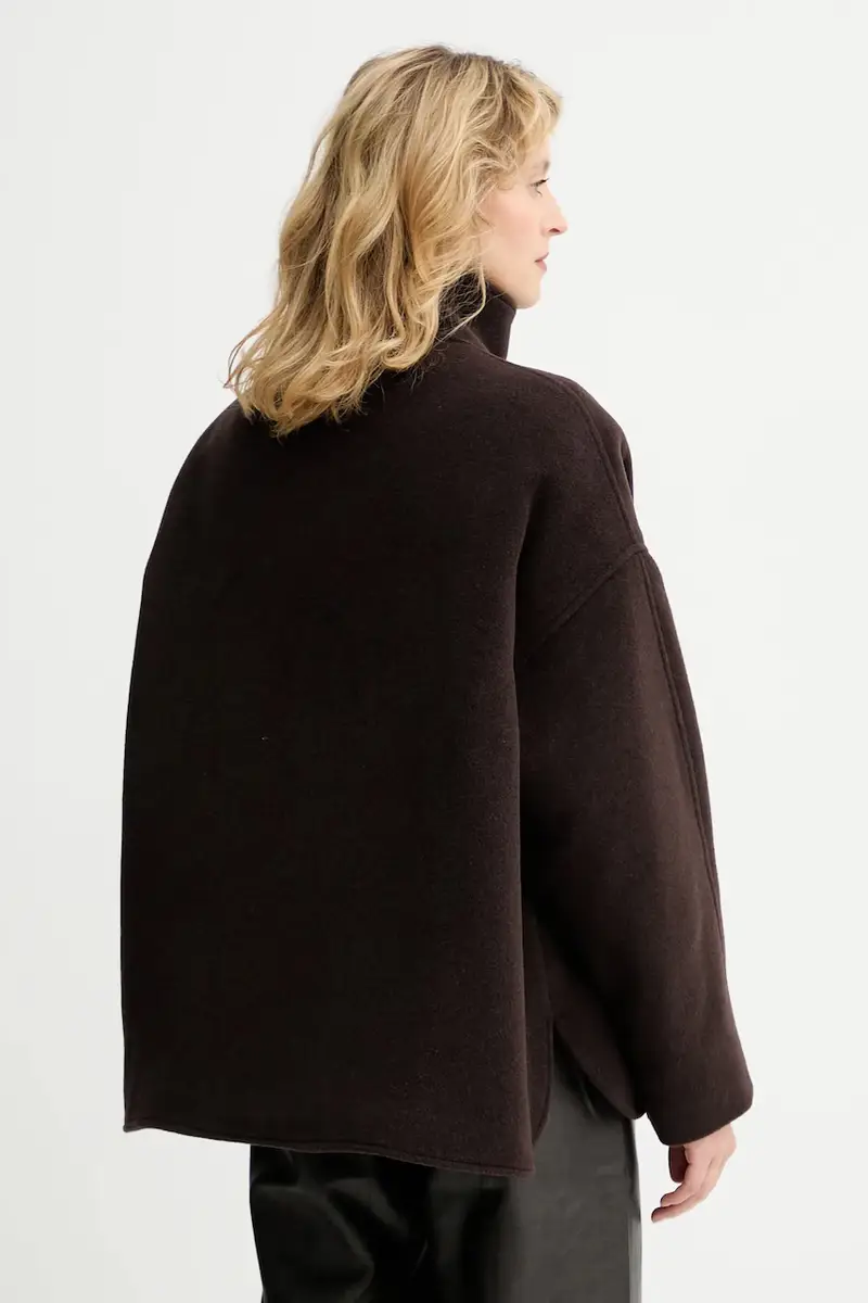 cappotto con aggiunta di lana colore marrone 25112020 miniatura 3