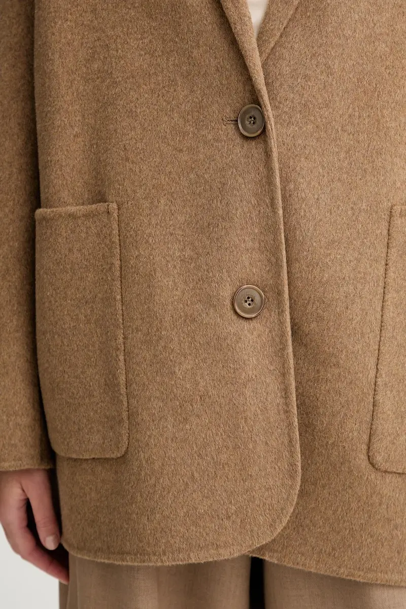 cappotto in lana colore beige 25113004 miniatura 5