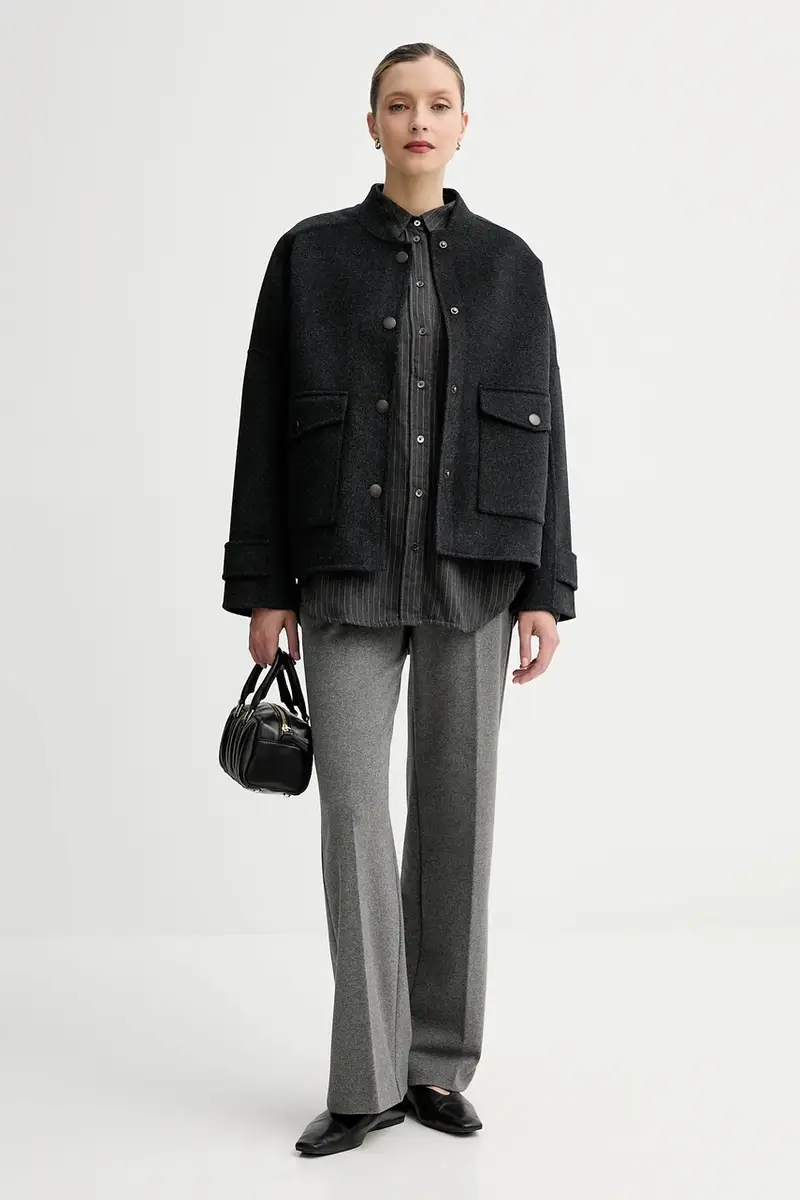 giacca con lana colore grigio 25112006 miniatura 2