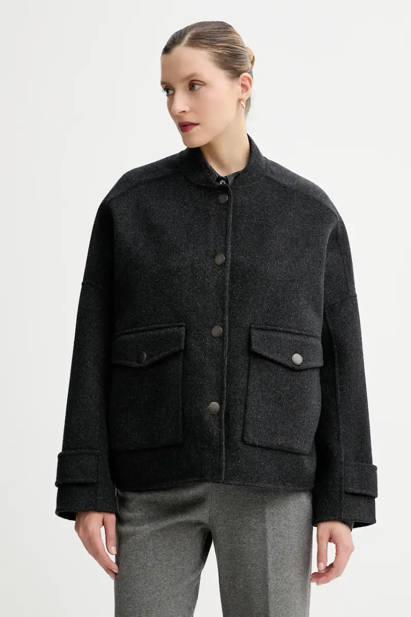 giacca con lana colore grigio 25112006