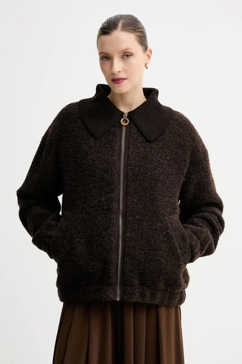 giacca con lana colore marrone 25112012