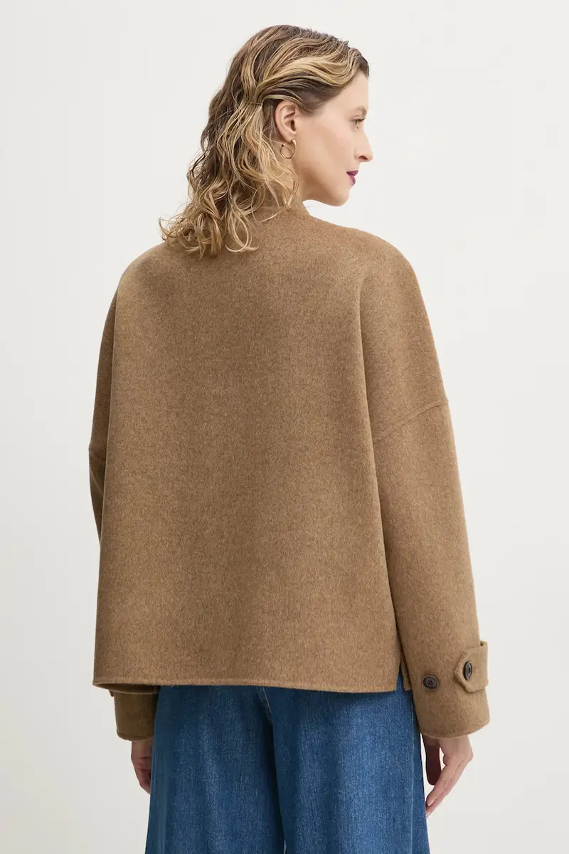 giacca in lana Beige miniatura 3