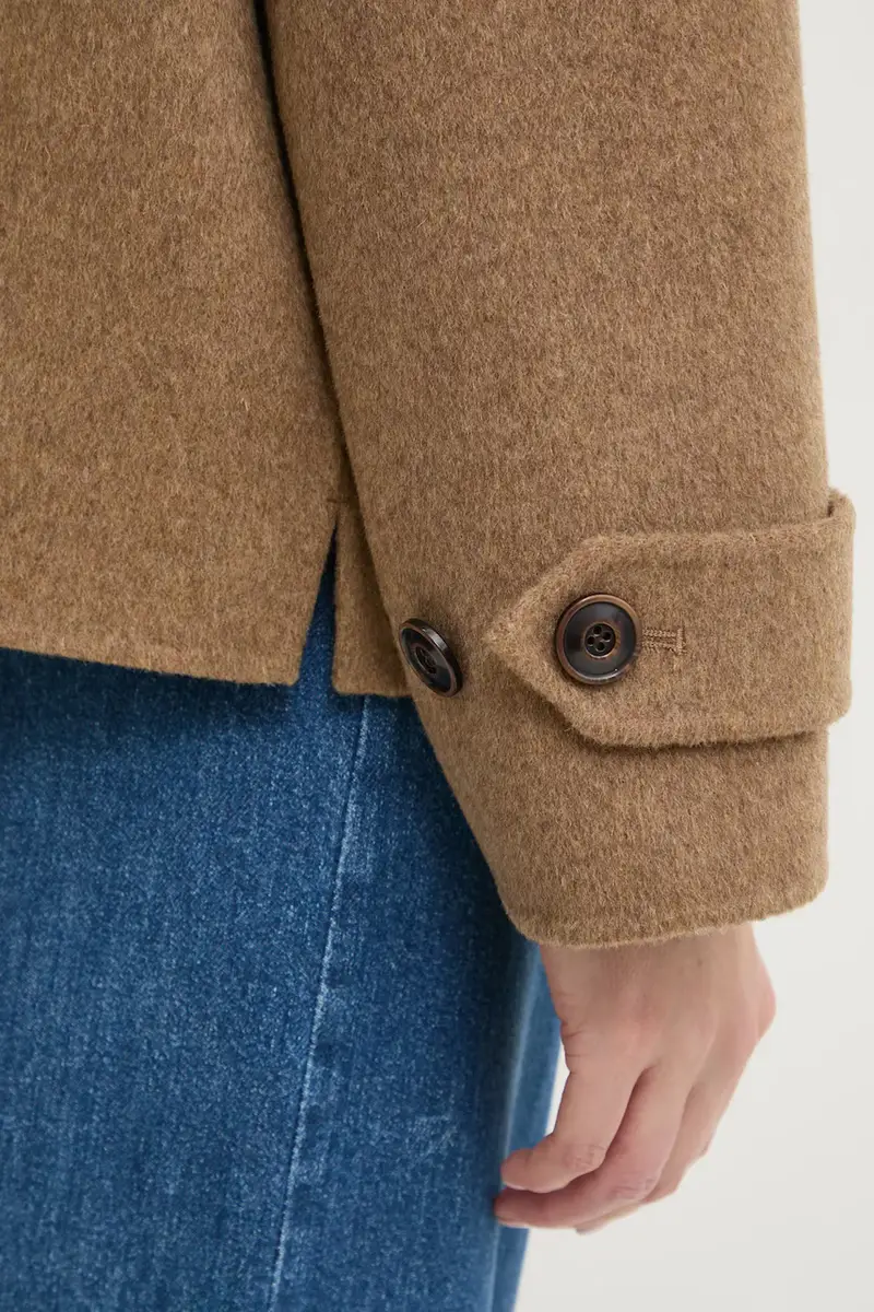 giacca in lana Beige miniatura 5