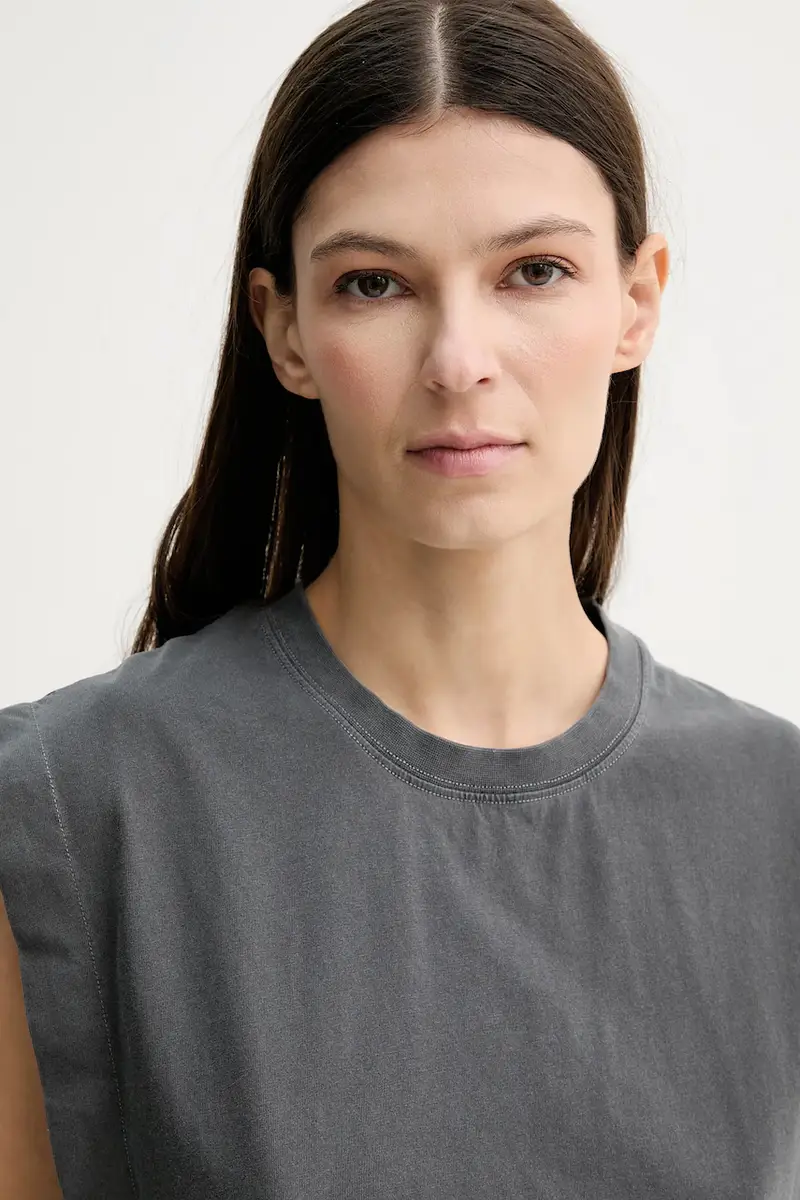 maglietta in cotone Grigio miniatura 4