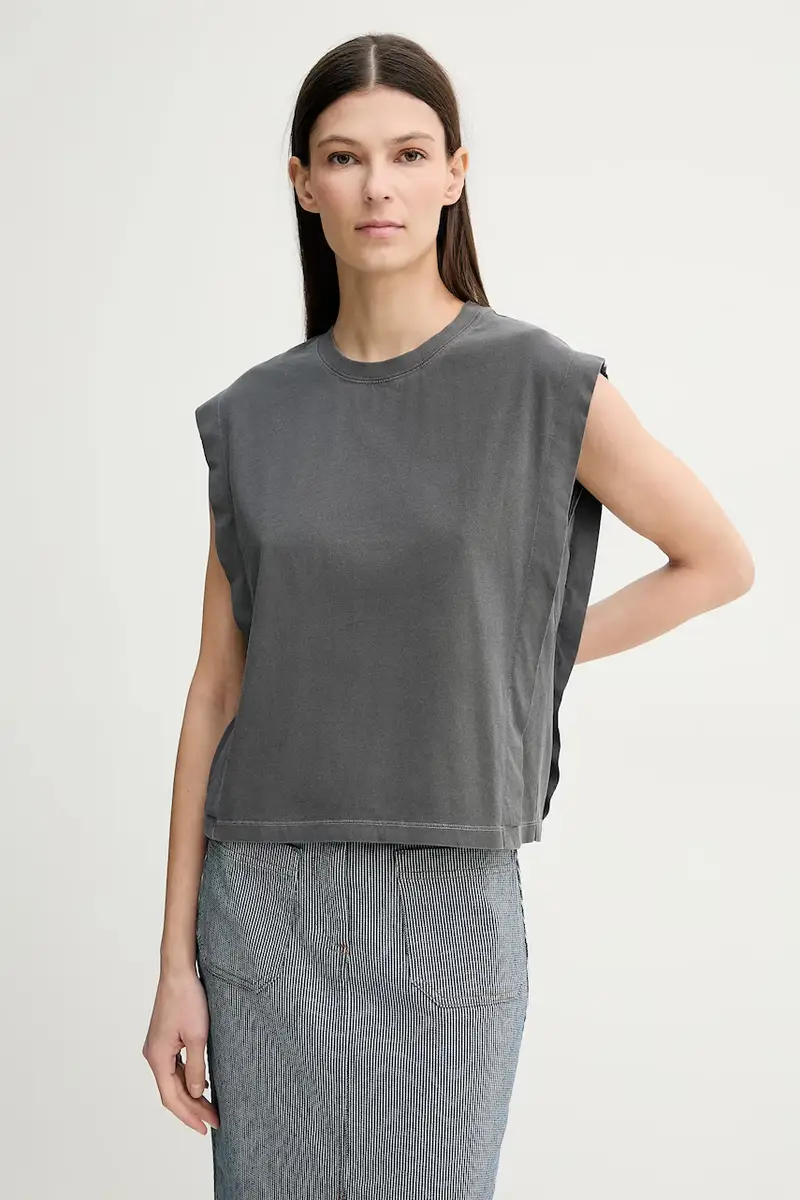 maglietta in cotone Grigio