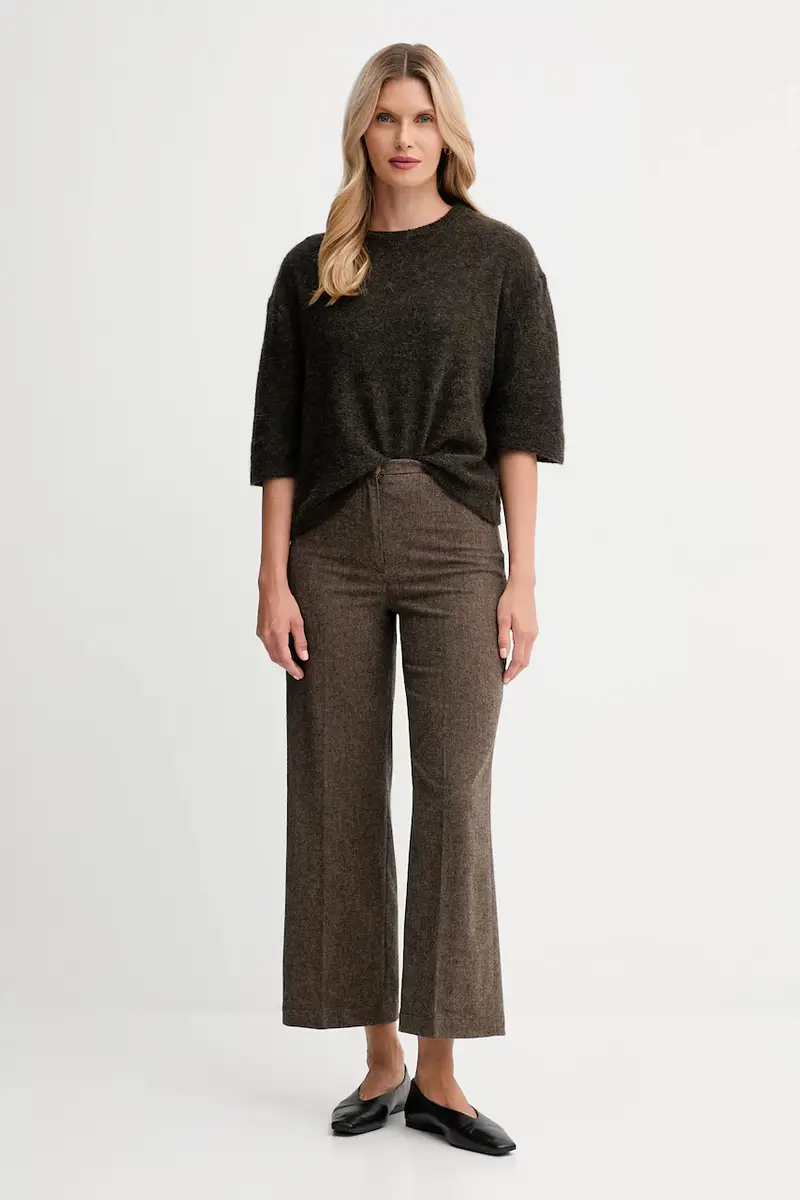 maglione con alpaca colore marrone 25109014 miniatura 2