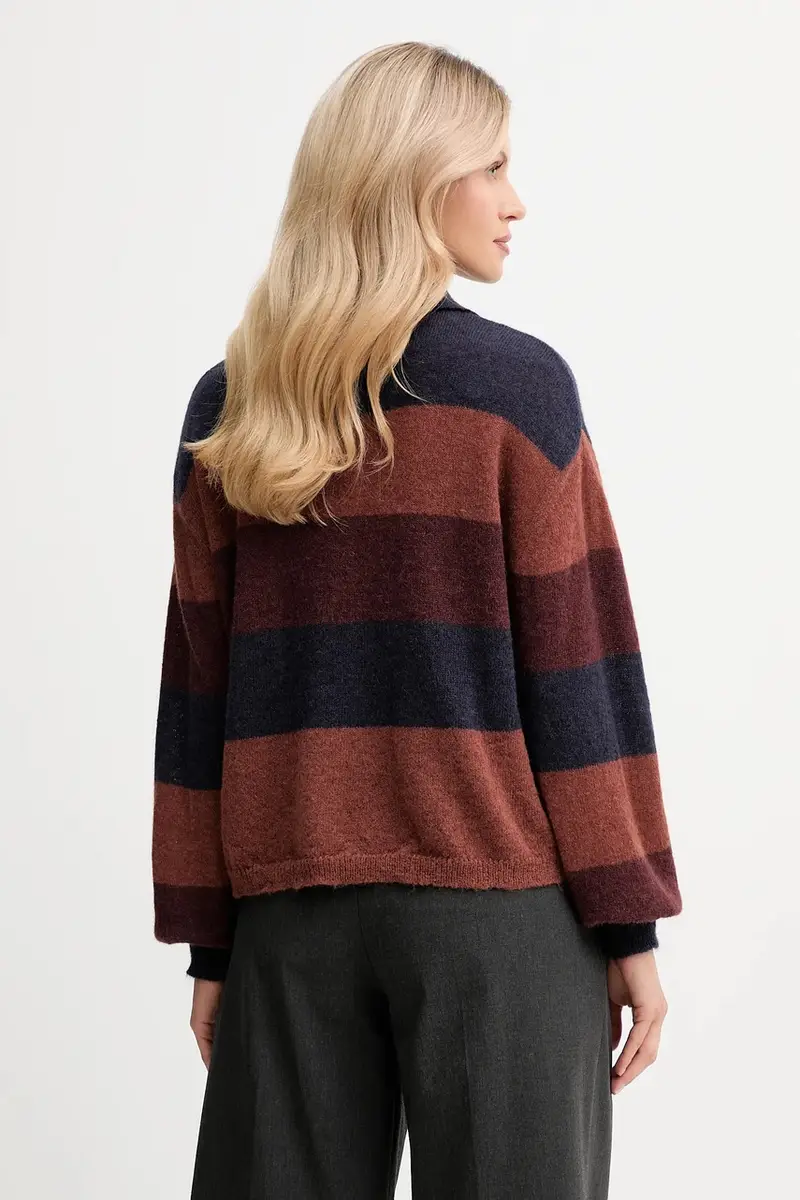 maglione con lana colore blu navy 25109013 miniatura 3