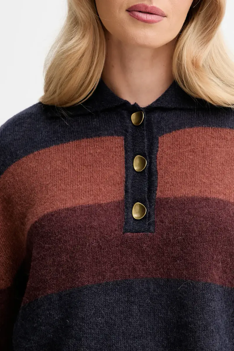 maglione con lana colore blu navy 25109013 miniatura 5