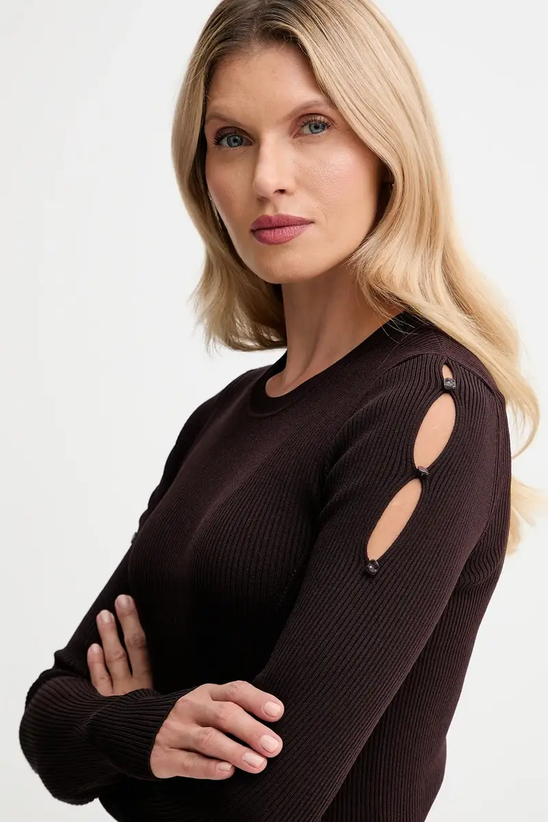 maglione donna colore marrone 25109028 miniatura 4