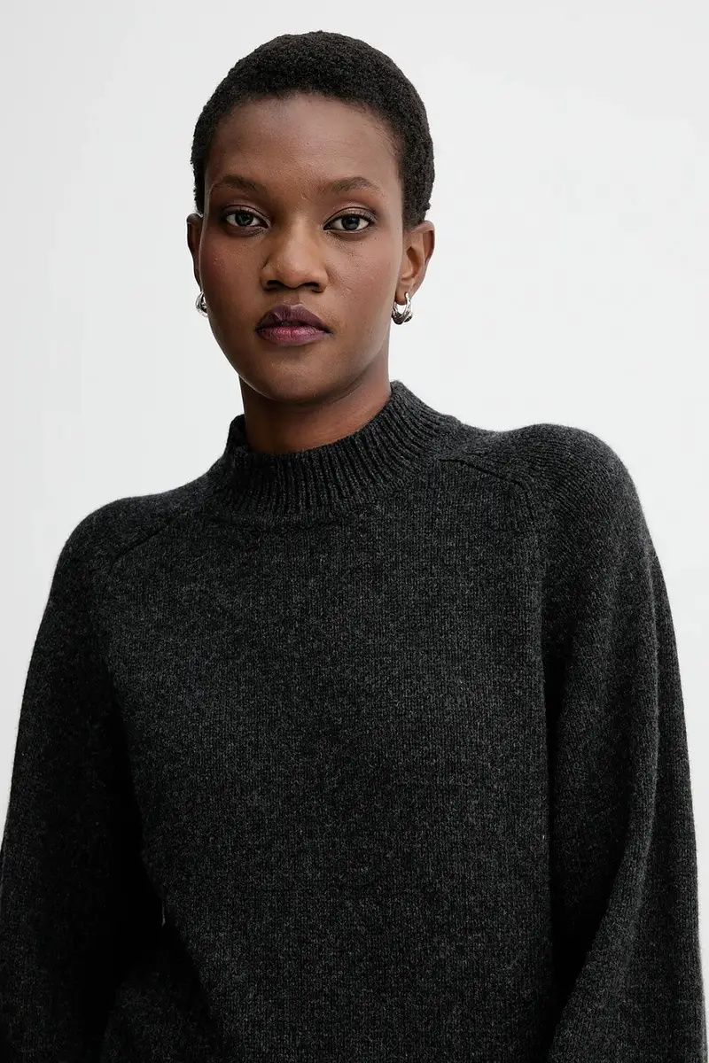 maglione in lana donna colore grigio 25109005 miniatura 4