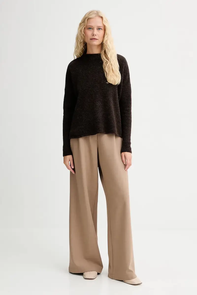 maglione in lana donna colore marrone 24109009 miniatura 2