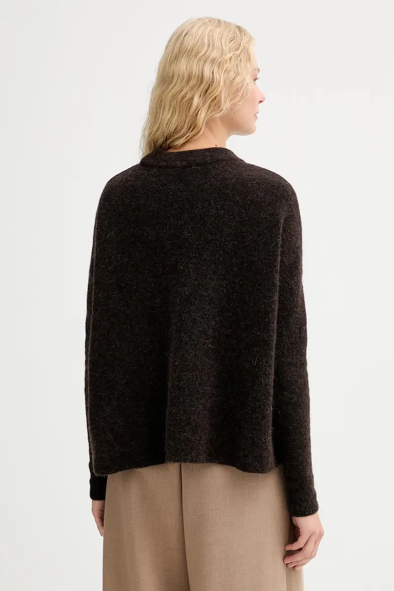 maglione in lana donna colore marrone 24109009 miniatura 3