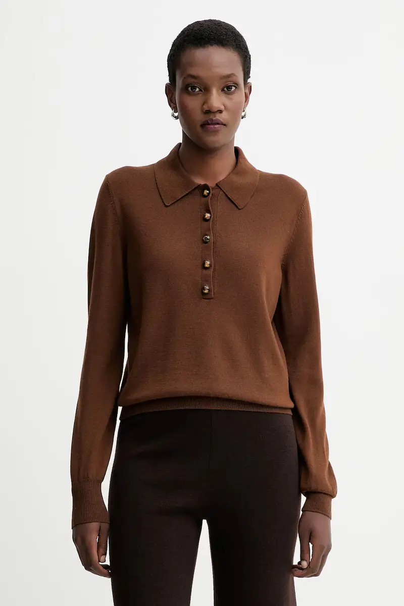 maglione in lana donna colore marrone 25109022