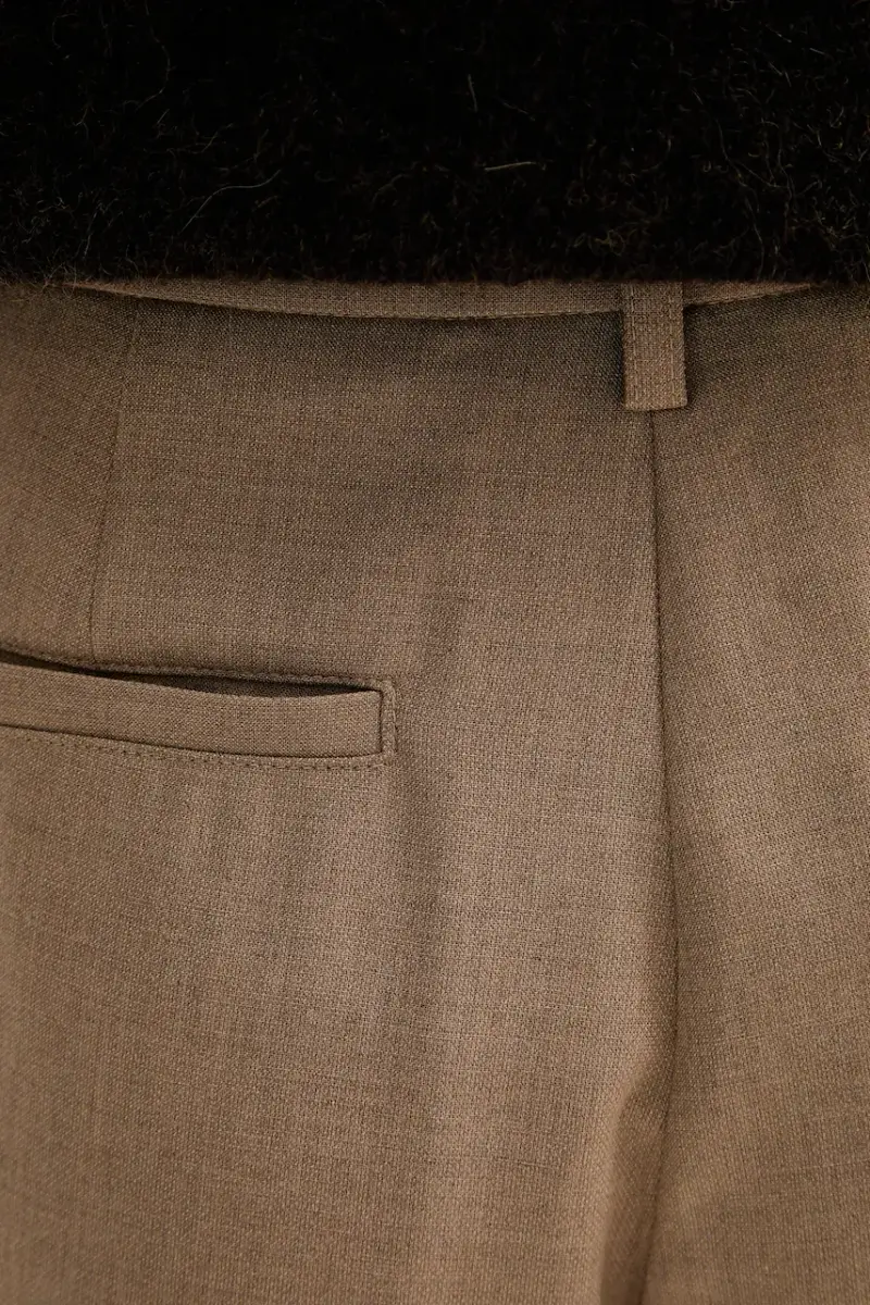 pantaloni donna colore beige 25107000 miniatura 4