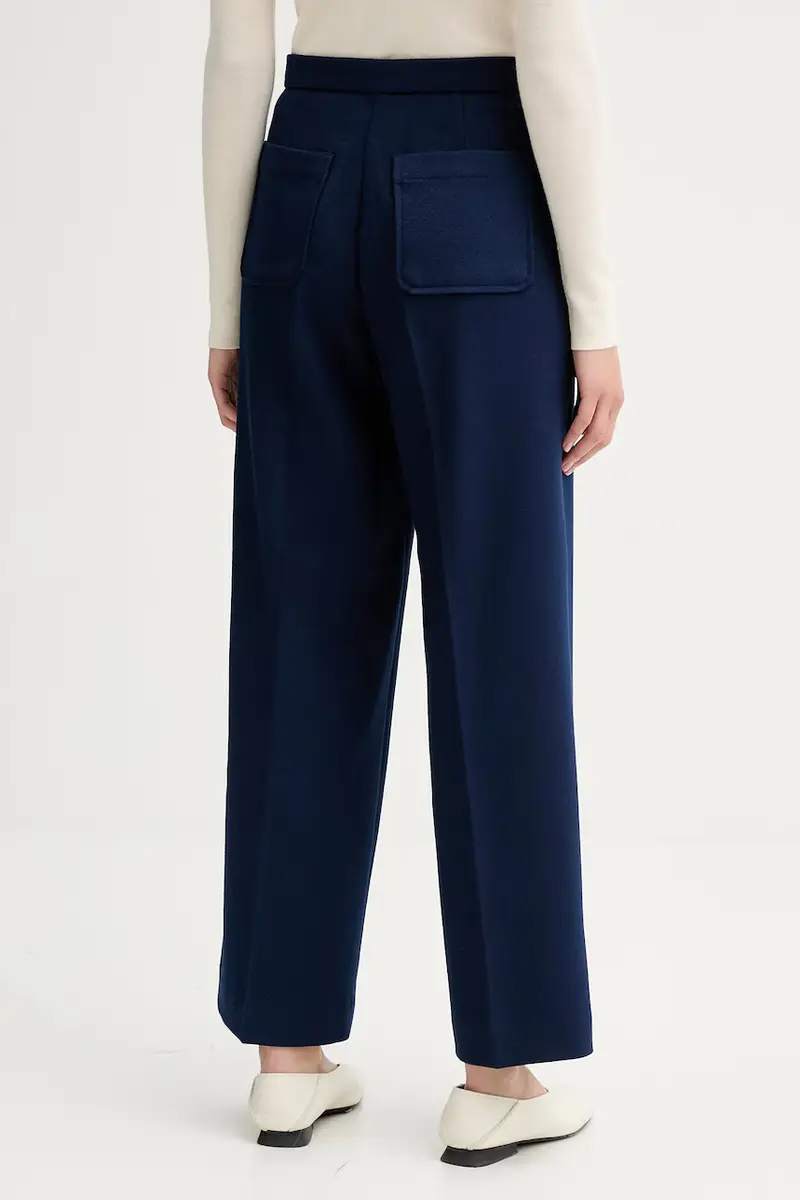 pantaloni donna colore blu 25107015 miniatura 3